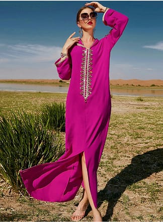فستان طويل بتصميم مغربي دبي - مدام يونيك