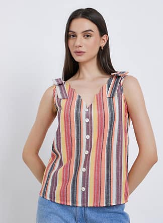 بلوزة مخططة بحمالات فاخر من تايك تو